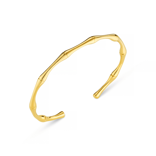 Brazalete Abierto LUXE de Bambú Pulido