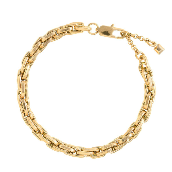 Pulsera LUXE de Cadena de Eslabones Entrelazados – Oro