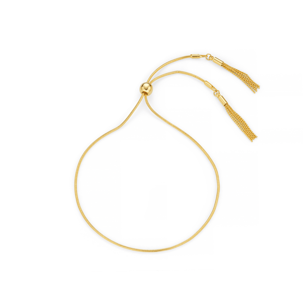 Pulsera Ajustable Fina con Borlas